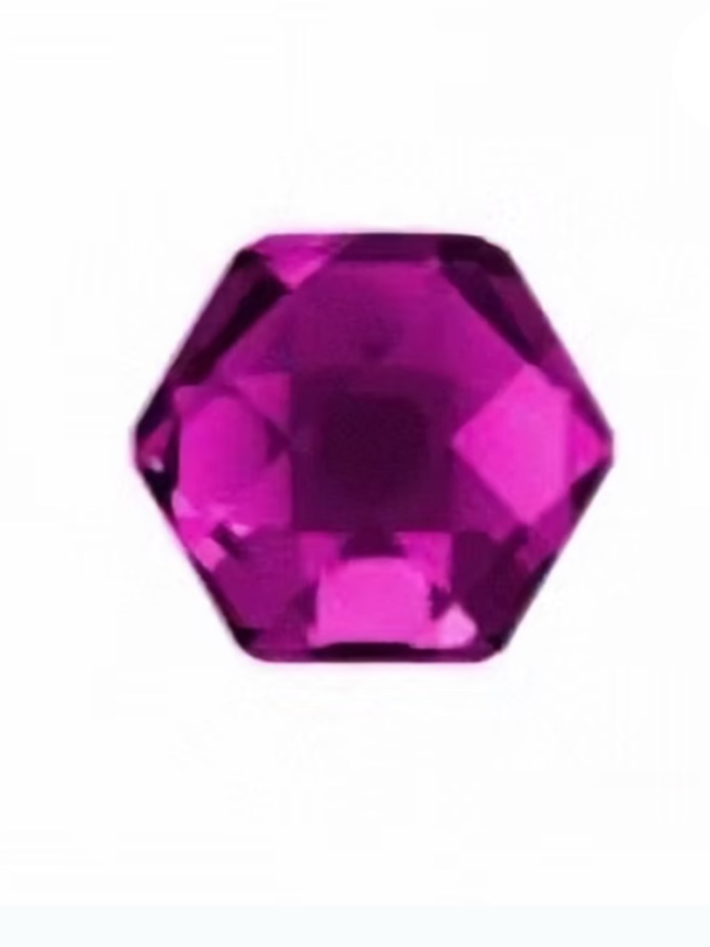 Origami Owl fuchsia hex crystal charm